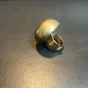 Elegant Gold-Tone Dome Ring